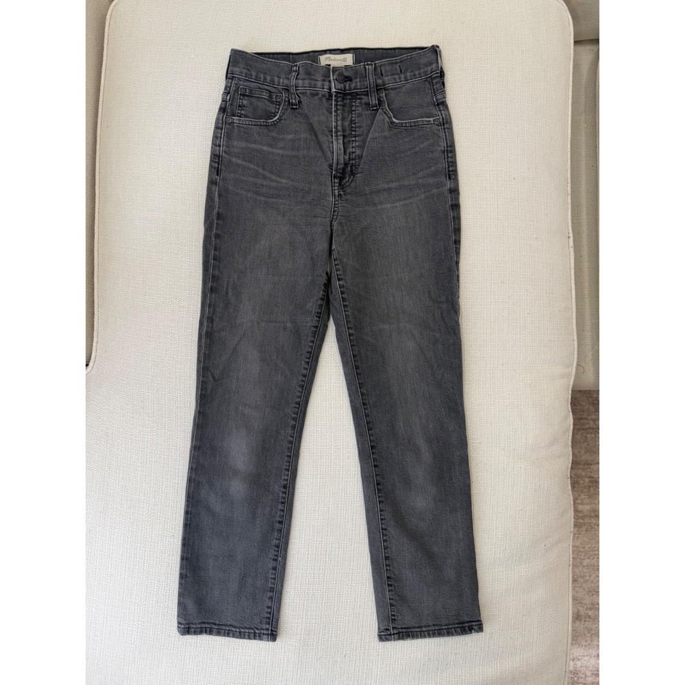 Madewell Perfect Vintage Crop Jean Womens 25 High Rise Gray Denim Excellent